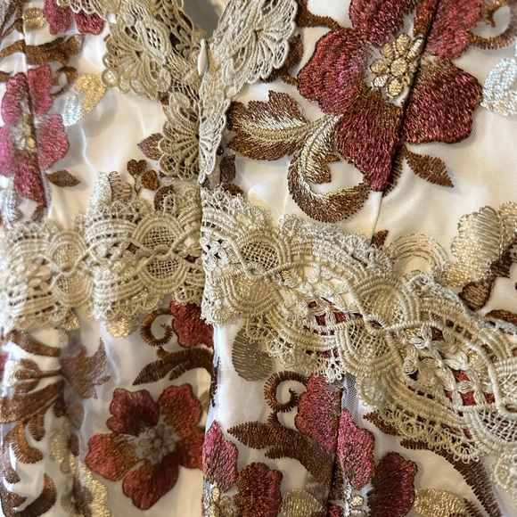 Joyfolie Alya Dress with Red and Gold Embroidery - Picture 5 of 13